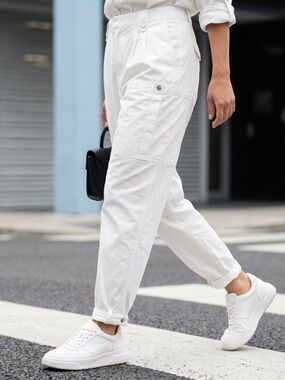 Gentle Herd Pocket Taper Cotton-Blend Ankle Pants